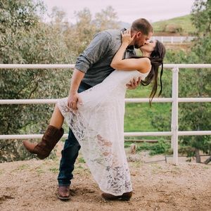 White Lacey Floral Dress